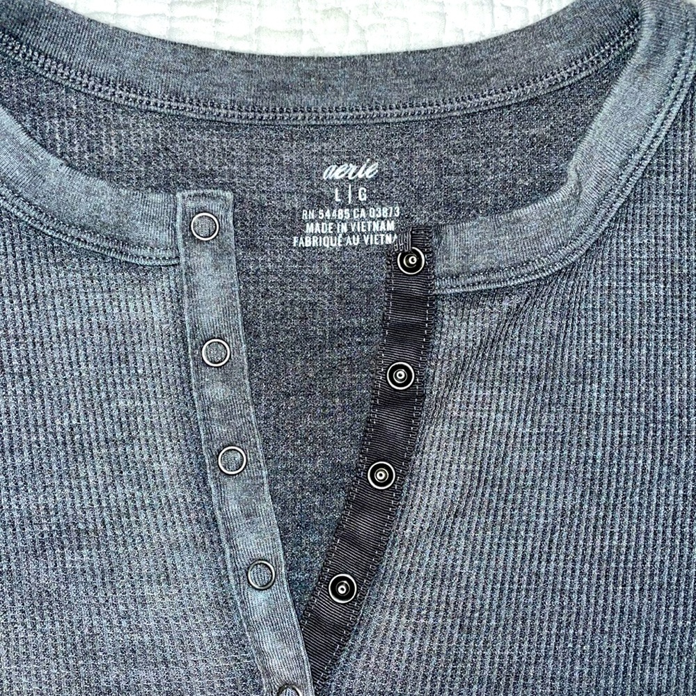AE waffle Henley top